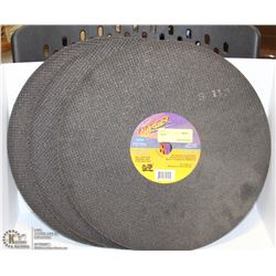 LOT OF 3 CHARGER 16 X 5/32 X 1 CUT OFF BLADES