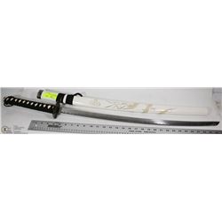 DECORATIVE WHITE KATANA/SAMURAI SWORD