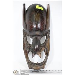 HAND CARVED WOODEN TEAK MASK WALL HANGING
