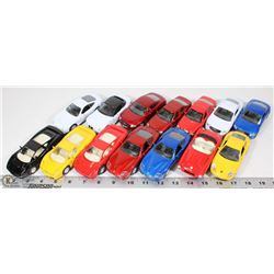 FLAT OF DIE CAST PULL BACK SPORTS CARS (QTY14)