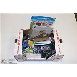 LARGE FLAT OF OFFICE, STATIONARY,  CRAFT SUPPLIES