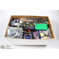 LARGE BOX OF MEGA BLOCKS W/ A LOT OF HALO FIGURES