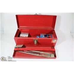 RED TOOLBOX WITH NEW TOOLS AND MORE