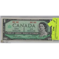 CANADIAN CENTENNIAL 1 DOLLAR BILL