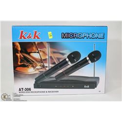 NEW KNK DUAL MICROPHONE SET WITH RECIEVER
