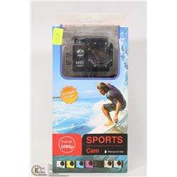 NEW 1080P SPORTS ACTION CAM WITH MOUNTS