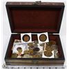 Image 1 : DECORATIVE BOX W/ESTATE COIN COLLECTION