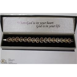 LADIES WHEN GOD IS IN YOUR HEART INFINITY BRACELET