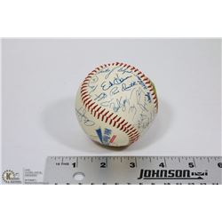 SIGNED BASEBALL 23 BLUE JAY SIGNATURES (DATE