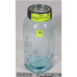VINTAGE BLUE IMPROVED GEM CANNING JAR