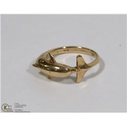 10K GOLD SIZE 5 DOLPHIN RING