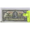 Image 1 : 1937 CANADIAN TWENTY DOLLAR BILL