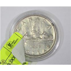 1953 CANADIAN SILVER DOLLAR COIN