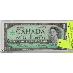 CANADIAN CENTENNIAL ONE DOLLAR BILL