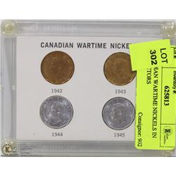CANADIAN WARTIME NICKELS IN COLLECTORS