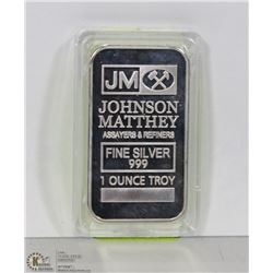 JOHNSON MATTHEY .999 1 TROY OZ SILVER BAR