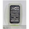 Image 1 : JOHNSON MATTHEY .999 1 TROY OZ SILVER BAR