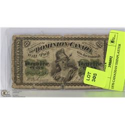 1870 CANADIAN SHINPLASTER