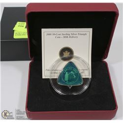 RCM CANADIAN 2008 50-CENT STERLING SILVER TRIANGLE