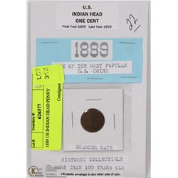 1889 US INDIAN HEAD PENNY