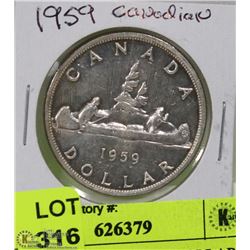 1959 CANADIAN SILVER DOLLAR