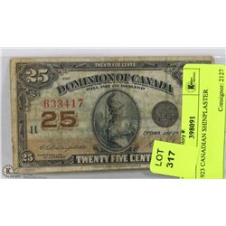 1923 CANADIAN SHINPLASTER