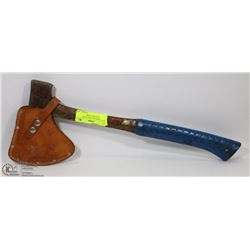 18" ESTWING HATCHET WITH LEATHER BLADE COVER