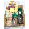 Image 1 : BOX FULL OF VOTIVE SCENTED CANDLES &