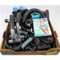 LARGE FLAT OF HOME WORKOUT GEAR INCL.