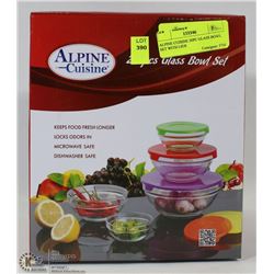 ALPINE CUISINE 20PC GLASS BOWL SET WITH LIDS