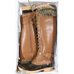 NATURE BREEZE LADIES LACE UP & ZIPPER WINTER BOOTS