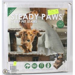 NEW FUR HAVAN 4STEP PET STAIRS ,CHOCOLATE BROWN
