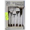 Image 1 : GOURMET 20PC PREMIUM STAINLESS STEEL FLATWARE