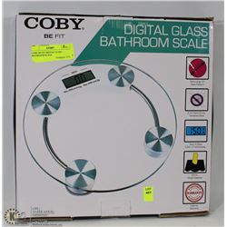 COBY BE FIT DIGITAL GLASS BATHROOM SCALE