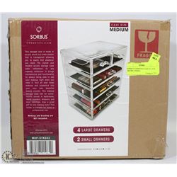 SORBUS COSMETICS CASE 4LARGE DRAWS,2 SMALL