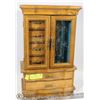 Image 1 : ANTIQUE STYLE WOOD JEWELLERY CABINET W/ CONTENTS