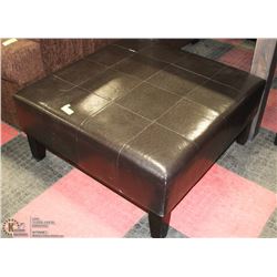 SQUARE LEATHERETTE OTTOMAN (SMALL MARK ON CORNER)