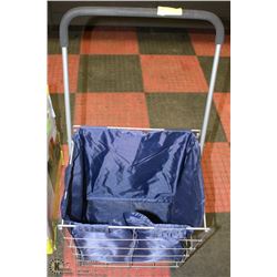 COLLAPSIBLE SHOPPING CART ON WHEELS