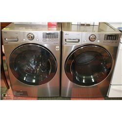 LG STEAM WASHER/DRYER SET GREY COLOR