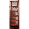 Image 1 : VINTAGE RED LADDER 6'
