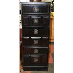 BLACK 20" X 16" X 52"H LINGERIE CHEST