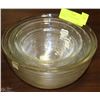Image 1 : ESTATE 3 PC PYREX MIXING BOWL SET