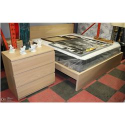 IKEA KING SIZE BED W/TWO 3-DRAWER SIDE