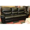 Image 1 : BLACK ELECTRIC RECLINING LEATHERETTE SOFA