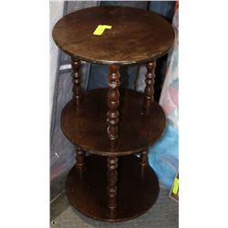 3 TIER WOODEN DECORATIVE STAND 29" TALL X 15 1/4"