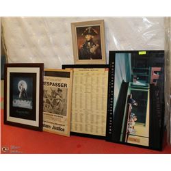 LOT OF 5 FRAMED PICTURES