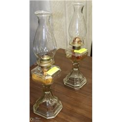 PAIR OF VINTAGE BEDROOM OIL LAMPS