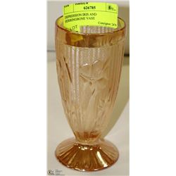 DEPRESSION IRIS AND HERRINGBONE VASE