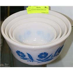 VINTAGE 4PC MIXING BOWL SET