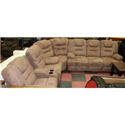 NEW CHICAGO BROWN MICROFIBRE DELUXE CONSOLE